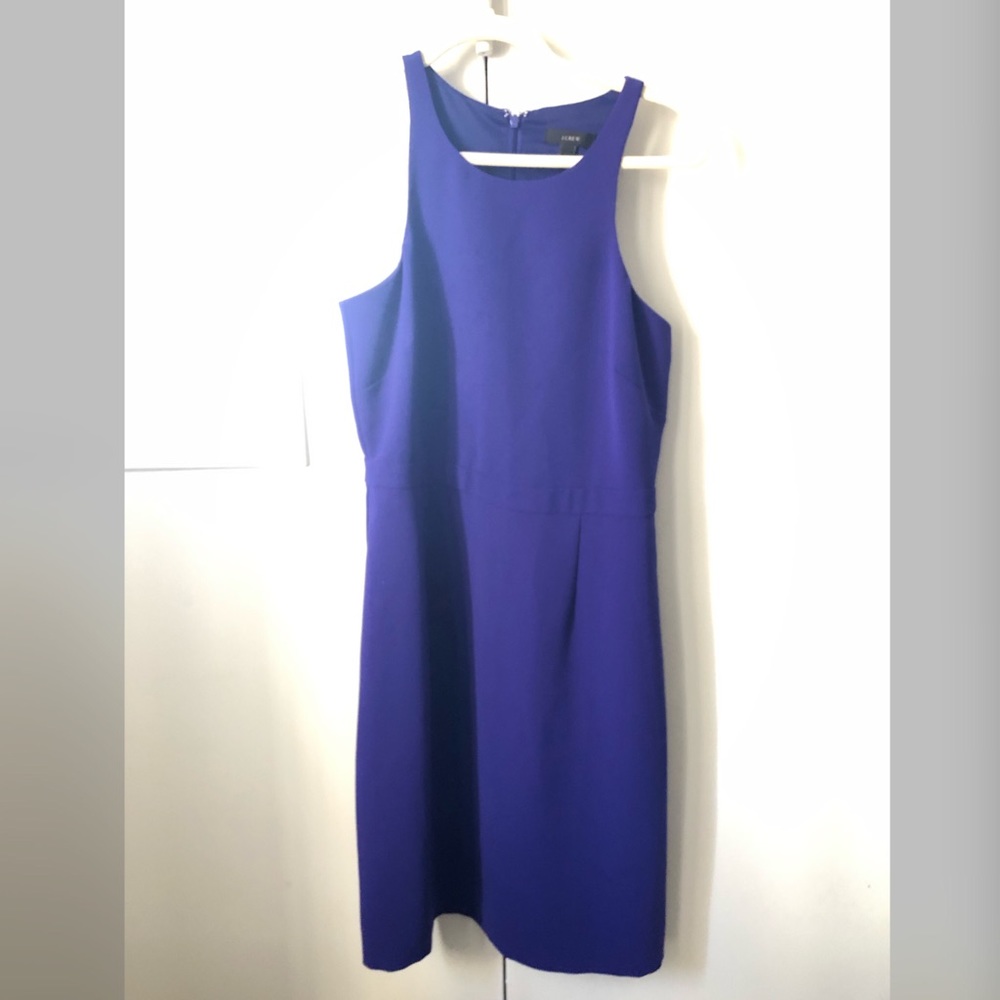 J Crew royal blue sleeveless dress.